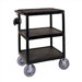 44" High Open Shelf Endura Video Table with Pneumatic Tires