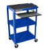 Compact Steel Mobile Computer Workstation