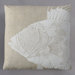 Dory White Pillow on Natural Linen
