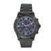 Men's Timeless Watch with Black Chronograph Dial and Stainless Steel Bracelet