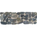 Highland Ridge 4" x 12" Decorative Border Tile in Dark Riverstone Pebble