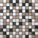 Traditional 1" x 1" Mosaic in White/Green Mix