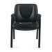 Leather Guest Chair with Coated Frame