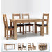 Westbury Reclaimed Oak 5 Piece Timber Dining Set