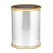 Mylar Waste Basket in Brushed Chrome
