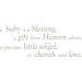 A Baby is a Blessing Baby Wall Wishes Decal