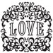 Jonathan Adler Love Flock Wall Art Kit