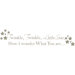 Twinkle, Twinkle Baby Nursery Rhyme Wall Decal
