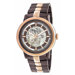 Men's Round Bracelets Watch in Brown and Rose Gold