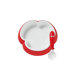 Bright Red Plate and Spoon Set