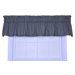 Logan Gingham Check Print Tailored Valance Window Curtain in Black