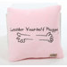Marshmallow Plush Cuddle Pillow in Bubble Gum Pink with Chocolate Hug