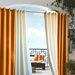 Outdoor D&eacute;cor Gazebo Outdoor Solid Grommet Top Curtain Panel in Orange