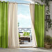 Outdoor D&eacute;cor Gazebo Outdoor Stripe Grommet Top Curtain Panel in Green