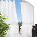 Outdoor D&eacute;cor Escape Outdoor Sheer Grommet Top Curtain Panel in White