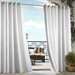 Outdoor D&eacute;cor Gazebo Outdoor Solid Grommet Top Curtain Panel in White