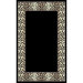 African Adventure Black Leopard Border Rug