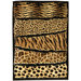 Skinz 71 Mixed Animal Skin Prints Horizontal Patchwork Design Rug