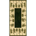 Oasis Palm Design Black Novelty Rug