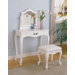 Winlock Vanity Set with Stool in White