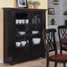 Addison Two-Door Display Curio with Glass & Wood Panel Storage Spaces