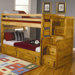 San Bernardino Full over Full Bunk Bed Set with Stairs and Storage