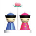 Mr. and Mrs. Chin Salt and Pepper Set by Stefano Giovannoni