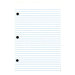 100 Count 8-1/2" x 5-1/2" White Narrow Rule Filler Paper