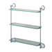 Franciscan 3 Tier Glass Vanity Shelf in Chrome