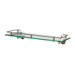 Tempered Glass Railing Shelf in Satin Nickel