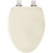 Elongated High Density Molded Wood Toilet Seat with Stylish, Secure Chrome Whisper-Close with Easy Clean and Change Hinges with STA-TITE