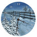 Fresh Snow Round Clock
