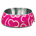 Dogit Style Dog Bowl in Pink Bones