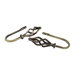Modern Marquise Holdback / Tieback in Antique Brass (Set of 2)