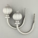 Classic Pumpkin Finial Holdback in Satin Nickel (Set of 2)