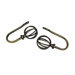 Modern Cage Holdback / Tieback in Antique Brass (Set of 2)