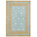 Carousel Blue Border Dots Kids Rug