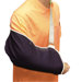 Denim Arm Sling in Blue / White with Shoulder Pad