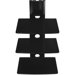 Tri-Shelf Wall Mount Bracket in Black