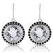 Capri Gemstone Sterling Silver with Black Rhodium Earrings