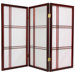 3 Feet Tall Double Cross Shoji Screen in Rosewood