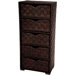 25" Natural Fiber Chest of Drawers in Mocha
