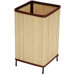 11" Shika Japanese Square Rattan Lantern in Matchstick Shade