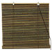 Burnt Bamboo Roll Up Blinds in Natural Brown