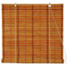 Burnt Bamboo Roll Up Blinds in Two Tone Honey