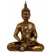 11" Thai Sitting Buddha Statue in Faux Wood Grain