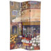 6Feet Tall Double Sided Brasserie Canvas Room Divider