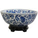 Bowl with Blue Floral Design in White