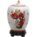 Vase Jar with Cherry Blossom Design in White