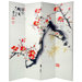 Double Sided Cherry Blossoms and Love Canvas 4 Panel Room Divider